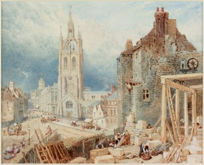 La porte noire et la cathédrale Saint-Nicolas, Newcastle - Myles Birket Foster